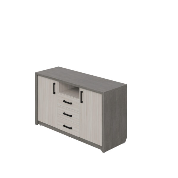 Тумба СФ-532101 Бетон чикаго тем/Дрифтвуд/Графит 1577х547х907 WOOD&STONE